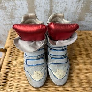 Isabel Marant Red and Blue Women's Sneakers
